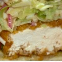 New York Cutlet · Chicken cutlet, pickle and lettuce on toasted kaiser roll. 