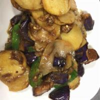78. Sauteed Potato with Green Pepper and Eggplant · 