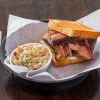 Brisket Sandwich Combo · Finely chopped meat tossed in sauce. Choice of chopped or sliced.