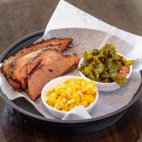 Brisket Platter · Our beef brisket is smoked using real wood, the traditional Texas way.   Half pound of slice...