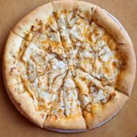 Buffalo Chicken Pizza · Spicy Buffalo ranch sauce topped with grilled chicken and mozzarella cheese.