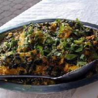 1. Chicken Saagwala · Sauteed with fresh spinach and enhanced with spices and pickle. Served with basmati rice.