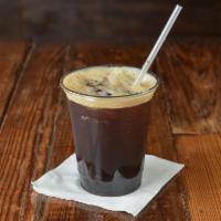 Red-Eye Nitro · Cold brewed coffee infused with espresso. Pressed through nitrogen. Served over ice.