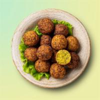 Flagship Falafel · Six pieces. Our special creamy chickpeas and our selection of seasoned fresh vegetables