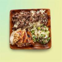 Legacy Lamb Shawarma Dinner · Our imported freshly boiled rice is served with charcoal-grilled specially seasoned beef wit...