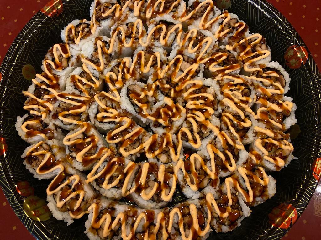Sushi Party Tray · Choice of either California or teriyaki chicken.
Small - 30 pieces
Large - 48 pieces
