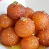 Angoori Gulab Jamun · deep-fried dumpling balls made of dried milk are dipped in a rose-cardamom flavored sugar sy...