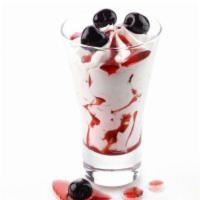 Coppa Spagnola · Vanilla and Amarena cherry gelato swirled together,topped with real Amarena cherries.