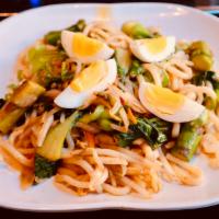 N11. Yaki Udon（炒乌冬）  · Stir-fried Korean udon noodles with soft boiled egg, broccoli, bok choy, bean sprout, carrot...