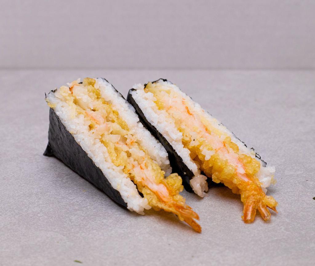 Shrimp Tempura Onigiri · Recommended best sellers. Contains sesame.