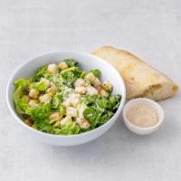 Caesar Salad · Crisp romaine lettuce, croutons, grated cheese and Caesar dressing.
