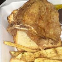 Pork Chop Sandwich · Deep fried or grilled pork chop on toasted bun. Meat and bread only.