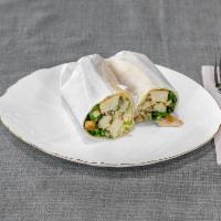 Grill Chicken Caesar Wrap · Grill chicken, Lettuce, parmesan cheese, Caesar dressing