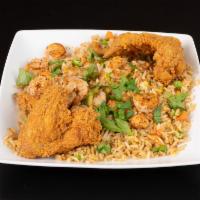 Shrimp Fried Rice · Comes with 2 wings.