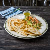 Vegetales Quesadilla · Veggies - mushrooms, tomatoes and spinach.