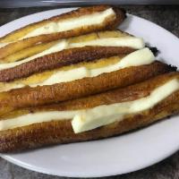 Maduro con Queso · Sweet Plantain with Farmers Cheese. 