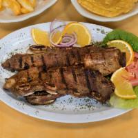 Grilled Short Ribs · Grilled Marinated short Ribs and choice of 2 sides