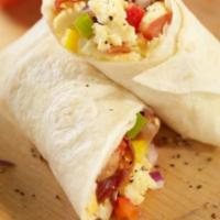 Four Egg Whites Turkey Bacon Bell Peppers Red Onions Breakfast Wrap  · Choose your favorite Wrap. White, whole wheat, spinach. Add-ons extra 