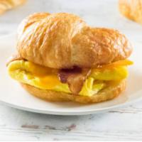 Bacon Eggs And Cheese Croissant  · Choose your favorite cheese. Add-ons extra. 