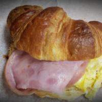 Head Ham Eggs & Cheese Croissant. · Ham,eggs and cheese croissant. Add-ons extra. 