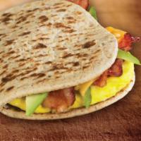 Bacon Eggs & Vermont Cheddar With Avocado Panini Breakfast Sandwich  · Choose your favorite cheese. Choose. Choose your favorite meat. Beef bacon, turkey bacon, tu...