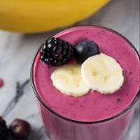 Pomegranate Banana & Berries Smoothie (banana, mixed berries, pomegranate juice) · Banana, mixed berries, pomegranate juice. 