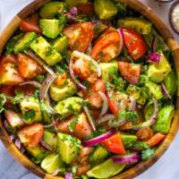 1 lb. Side Order Avocado, Tomatoes Red Onions Salad · 1 lb.side order Avocado, red onions, tomatoes, cilantro, oil and vinegar, salt and pepper, l...