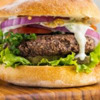 Vegetable Burger (includes lettuce & tomatoes) · Just the burger on the bun, lettuce and tomatoes. Choose your favorite dressing. Add-ons ext...