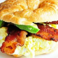  Classic Egg Salad With Bacon And Avocado Gourmet Croissant Sandwich  · choose your favorite dressing. Add-ons extra. 
