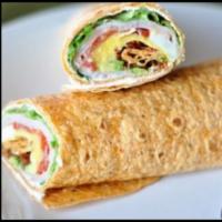  Boar's Head Smoked Turkey And Brie Cheese Wrap (smoked turkey brie cheese lettuce plum tomatoes & Honey Mustard) · Smoke turkey, brie cheese, lettuce, plum tomato and honey mustard or choose your favorite dr...