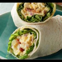 Classic Egg Salad & Bacon Wrap (egg salad bacon lettuce tomatoes) · Egg salad, strips crispy bacon, lettuce, tomatoes,.choose your favorite cheese and dressing....
