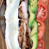  California Signature Sandwich (grilled chicken avocado fresh mozzarella tomatoes & Mayonnaise) · grilled chicken breast,avocado,fresh mozzarella cheese,tomatoes and mayonnaise. Choose your ...
