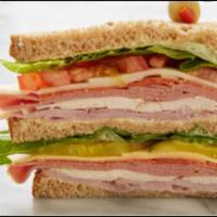  Classic NY Signature Sandwich (Ham & Turkey lettuce tomatoes mayonnaise) · Boar's Head Turkey, Ham and Cheese , Lettuce, tomato and mayonnaise. Choose your favorite dr...
