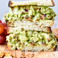 Classic Chicken Salad With Avocado And Bacon Sandwich  · classic chicken salad with bacon and avocado sandwich. Choose your favorite bread. White, ry...