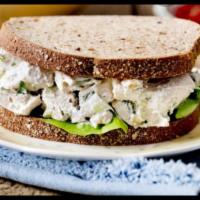  Classic Chicken Salad Sandwich · Classic chicken salad made with mayonnaise and chopped celery. Add bacon $2.00