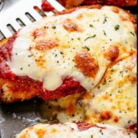  Chicken Parmesan Platter · Served with a choice of mash potato or macaroni and cheese or rice or steam vegetables.