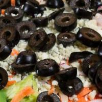 Gorgonzola Salad · Mixed greens with Gorgonzola cheese, Kalamata olives, carrots and radishes. Served with our ...