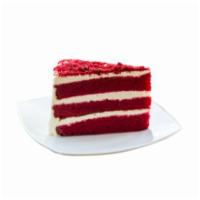 Red Velvet Cake · 3 moist layers of stunning red velvet filled and topped silky cream cheese icing.