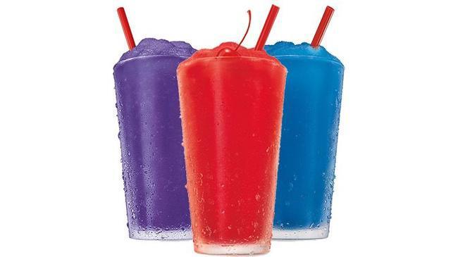 Famous Slushes · Includes 1 Flavor Add-In – Extra Flavors, Candy and Real Fruit Add-Ins cost extra.