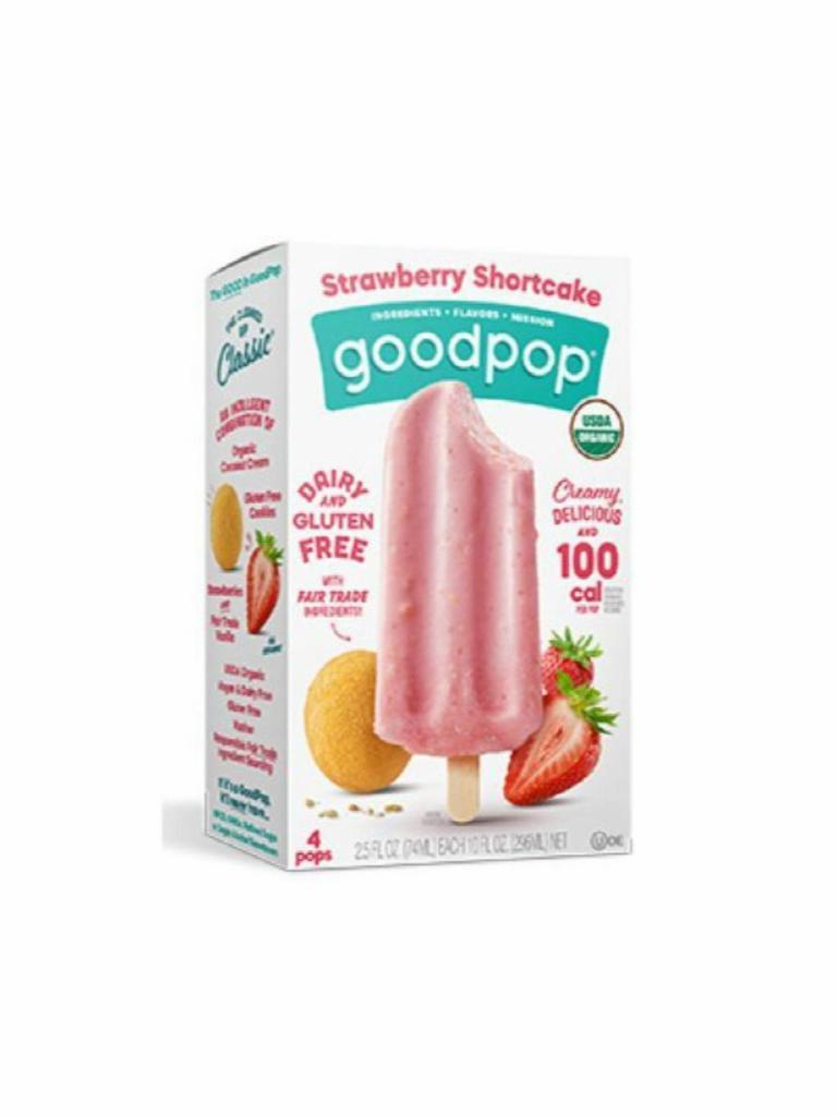 GoodPop Strawberry Shortcake Popsicle (2.5 oz x 4-pack) · 