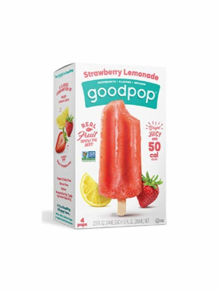 GoodPop Strawberry Lemonade Popsicle (2.5 oz x 4-pack) · 