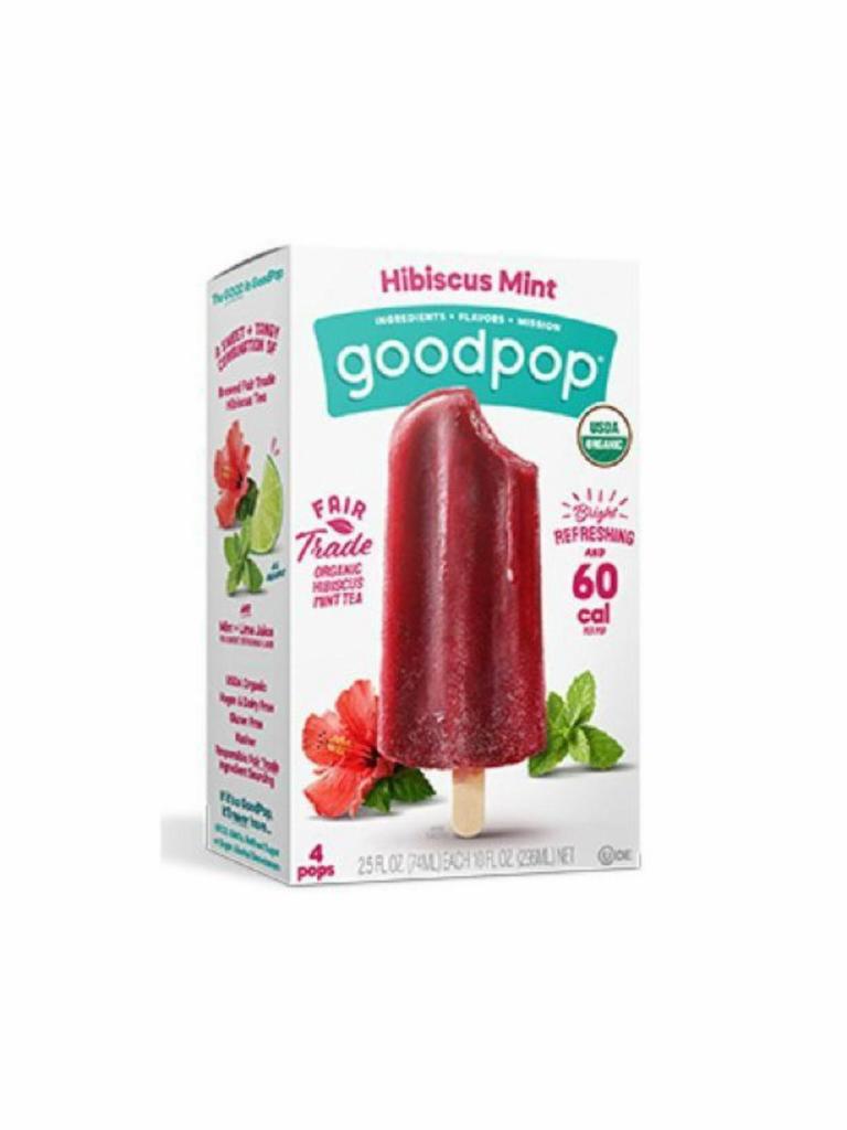 GoodPop Hibiscus Mint Popsicle (2.5 oz x 4-pack) · 