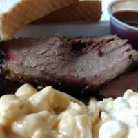 Brisket Mac and Cheese Special · A combination of our mac & cheese with chunks of our smoked brisket mixed in. Top it all wit...