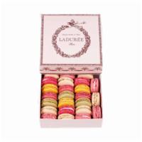 Prestige Pink - Box of 24 Macarons · Delightful pink gift box of macaron, decorated with ladurée pastry angel. This package inclu...