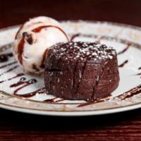 Chocolate Lava Cake  · Served with scoop of ice Cream