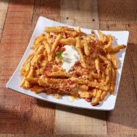 Loaded French Fries · Served with melted mozzarella, cheddar, and bacon