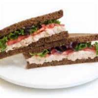 Classic Tuna Salad · albacore tuna salad, mesclun mix, tomato on pumpernickel bread