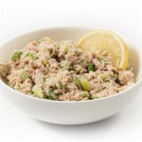 Albacore Tuna Salad · albacore, mayo made with 0% greek yogurt, lemon wedge