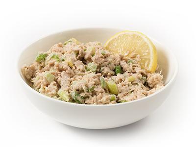 Albacore Tuna Salad · albacore, mayo made with 0% greek yogurt, lemon wedge