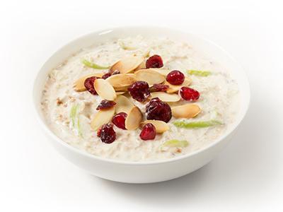 Bircher Muesli · granola, honey, apples, almonds, dried cranberries, pomegranate